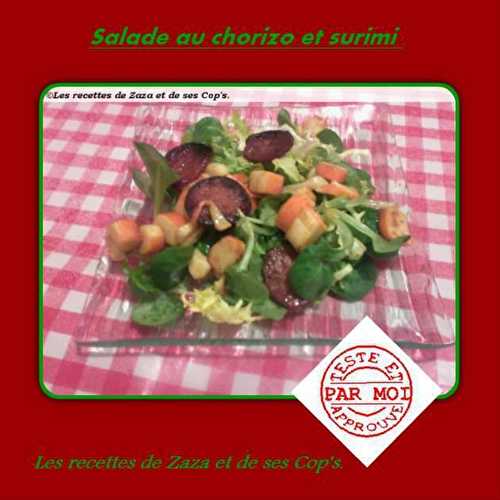 Salade chorizo et surimi