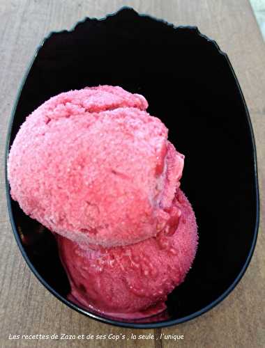 Sorbet aux framboises du jardin