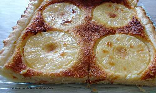 Tarte Ananas ,coco au rhum brun.