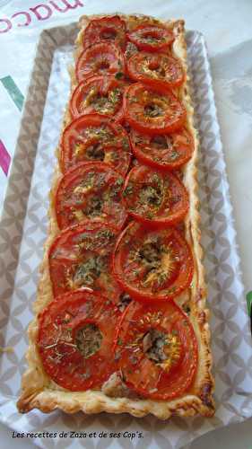 Tarte au thon et tomates