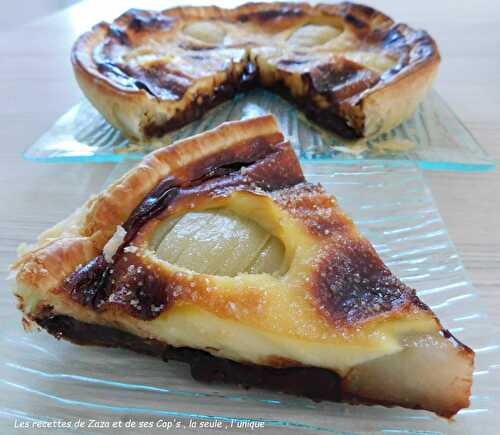 Tarte crousti moelleuse poires et chocolat