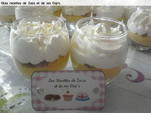 Verrines au citron,chantilly et croquant.