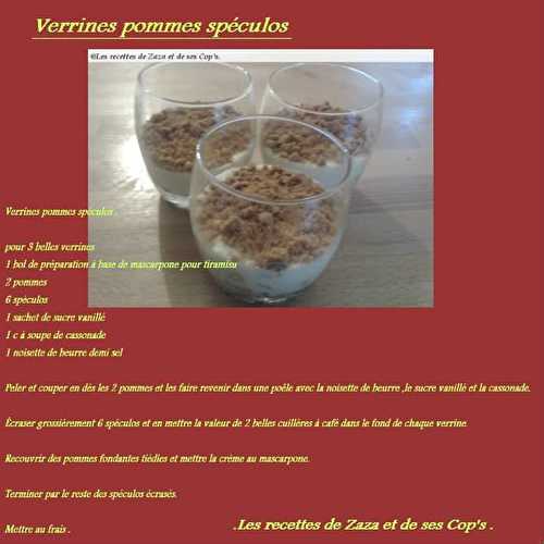 Verrines pommes et Spéculoos