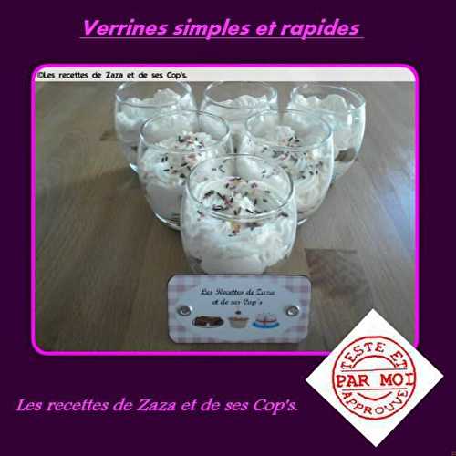 Verrines simples et rapides