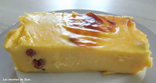 Flan à la vanille au raisins et rhum