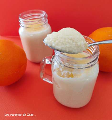 Semoule au lait à l'orange - Les recettes de Zaza .