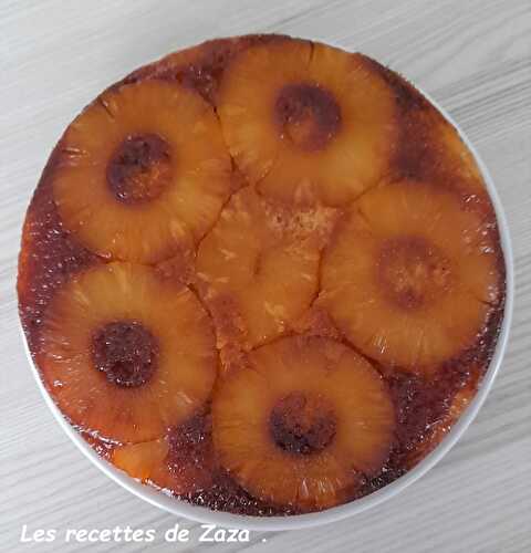 Gâteau renversé Rhum et Ananas - Les recettes de Zaza .