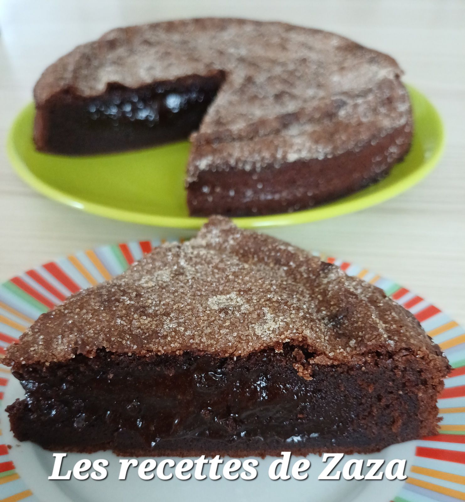 Fondant peu sucré aux 2 chocolats