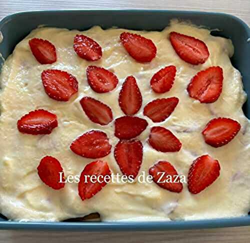 Tiramisu aux fraises du jardin