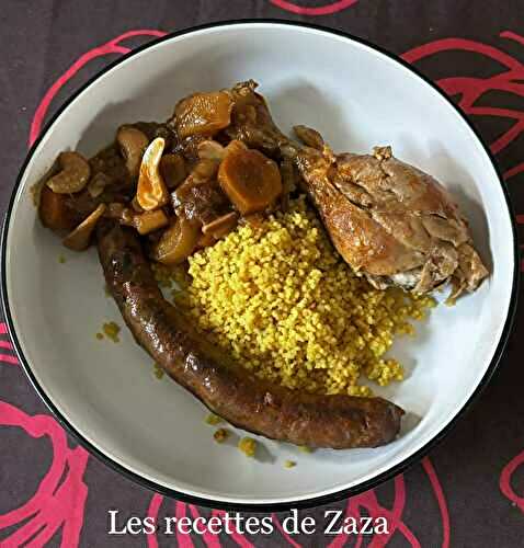 "Tajine" de poulet aux noix de cajou et raisins secs