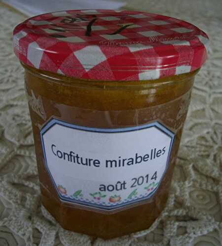 Confiture de mirabelles (suivant le mode d'emploi vitpris d'Alsa)