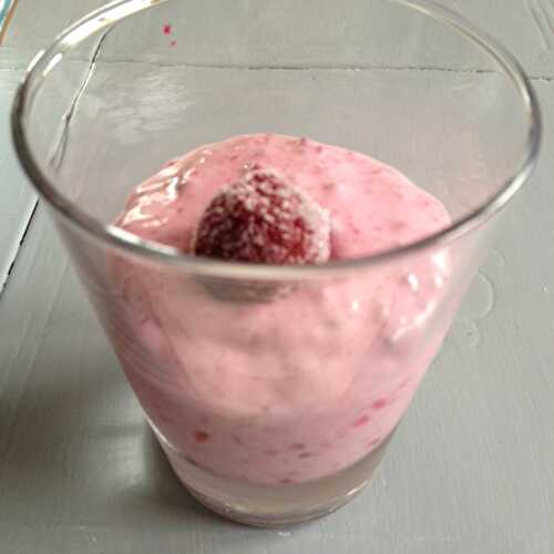 Mousse aux framboises mascarpone