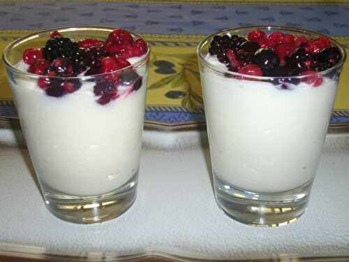 Mousse blanche aux fruits rouges