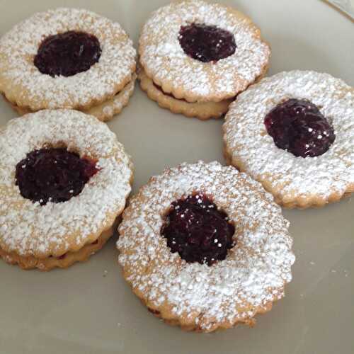 Sablés à la confiture de framboises