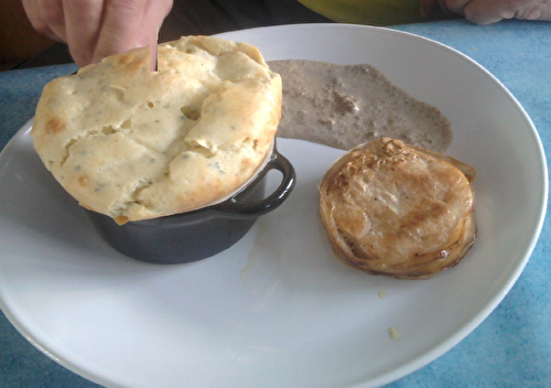 Soufflé au fromage de chèvre et ciboulette