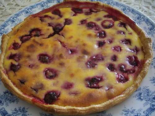 Tarte à la framboise et à la panacotta