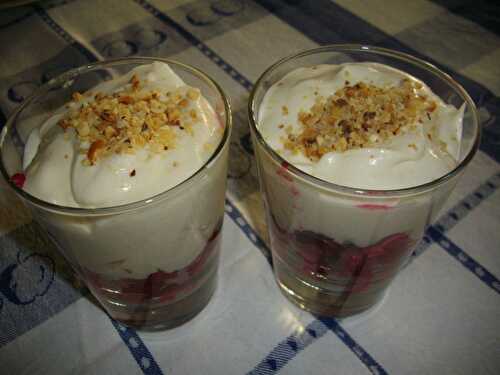 Verrines de tiramisu aux framboises