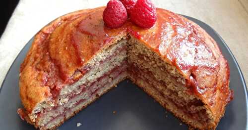 Gâteau à la figue et à la framboise