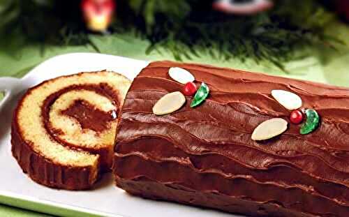 Bûche légère au chocolat Rapide et Trés Facile Pour Noel - Délice