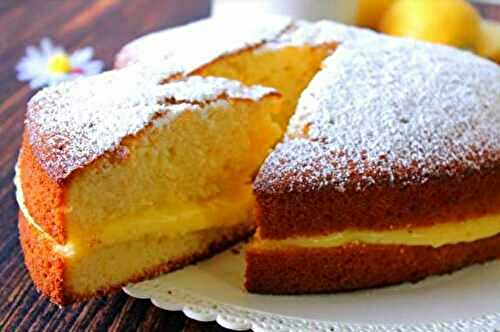 Gâteau au citron avec crème au citron - Cake Facile - Recette Mixte