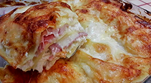 Lasagne avec du stracchino et jambon – ultra rapide