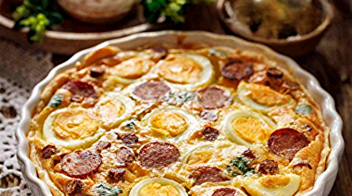 Quiche aux œufs durs et au salami - unique et inoubliable