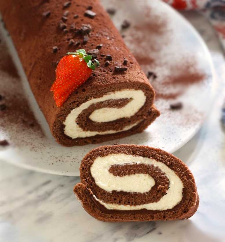 Rouleau de chocolat à la crème et nutella - Cuisine Facile - Recette Mixte