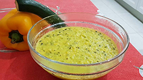 Sauce courgettes et poivrons au Thermomix | Recette Mixte