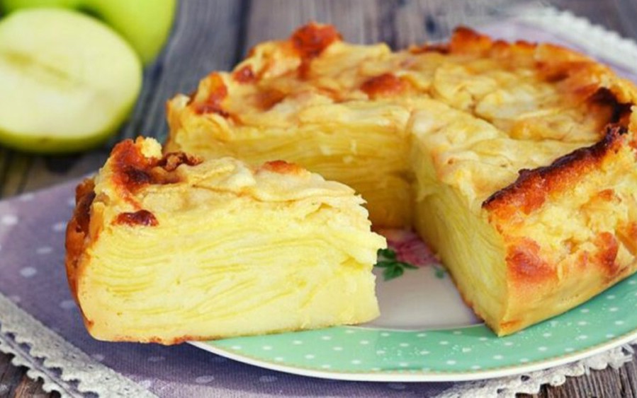 Tarte aux pommes invisible : Recette Mixte