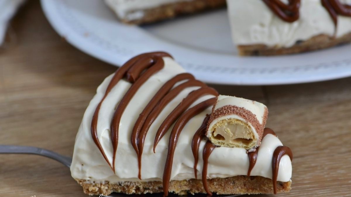 Tarte froide au café et au Kinder dessert sans cuisson : Recettes Rapides