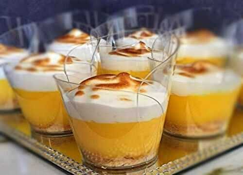 Verrine tarte au citron - Cuisine Facile - Recette Mixte