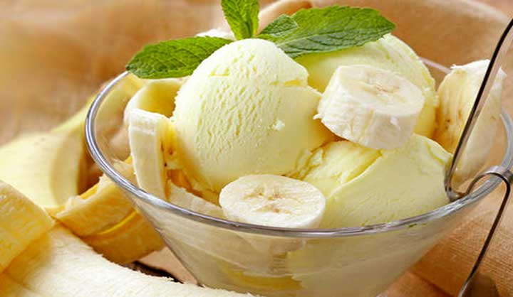 Yogourt glacé à la menthe banane - Recette Mixte