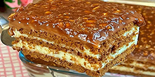 Gâteau de biscuits au chocolat sans cuisson