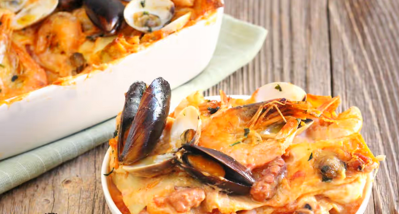 Lasagnes aux Fruits de Mer et au Poulpe : Saveurs Marines