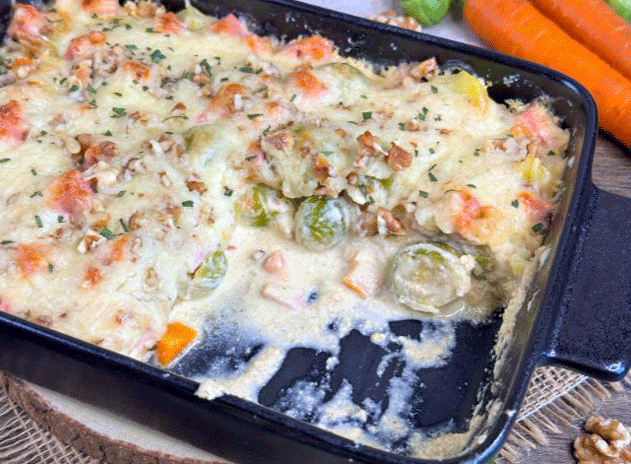 Recette de Gratin Léger aux Légumes et Lardons