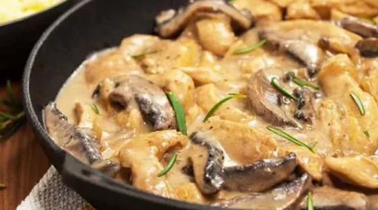 Blanquette de poulet aux champignons