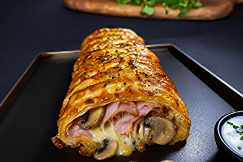 Feuilleté aux Champignons et Jambon – Recette Gourmande