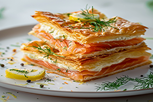 Millefeuille au Saumon Fumé et Mascarpone  Recettes mixte