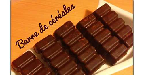 Barres de céréales chocolatées