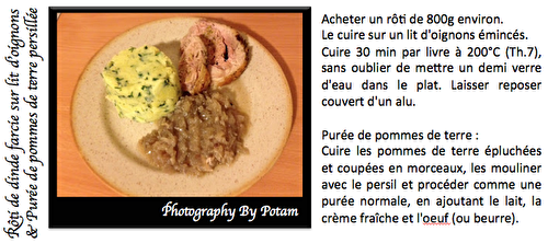 Rôti de dinde farcie & purée de pommes de terre