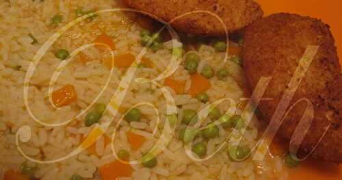 Arroz Solto de Cenours e Ervilhas / Riz aux Carrotes et Petits Pois