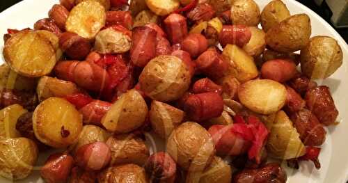 Batatas com Salchichas Salteadas na Actifry / Pommes de Terres et Saucisse Sauté dans l' Actifry