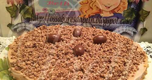 Bolo com Creme Kinder Shoko-Bons / Gâteau à la Crème Kinder Shoko-Bons