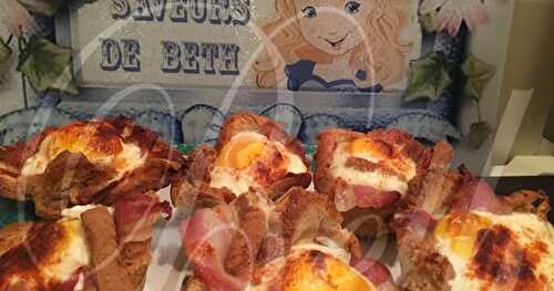 Cestinhos de Bacon com Ovo / Paniers de Bacon aux Oeufs