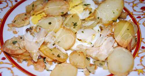 Eclats de Morue aux Croûtons à L'ail dans le Four / Lascas de Bacalhau com Crotons Sabor a Alho no Forno