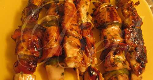 Espetadas de Frango com Molho Teriyaki / Brochettes de Poulet à la Sauce Teriyaki