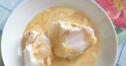 Farofias com Creme Inglés no micro-ondas/ Iles Flottantes au micro-ondes