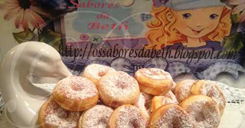 Mini Donuts de Yaourte, Farine Custard sans Oeufs / Mini Donuts sem Ovos de Yogurte e Farinha Custard