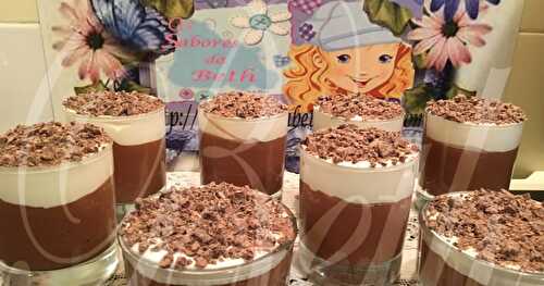 Mousse de Chocolate com Chantilly / Mousse au chocolat et Chantilly