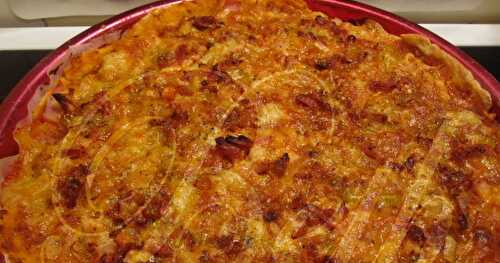 Pizza aux Légumes, Bacon et Volaille / Pizza de Legumes, Bacon et Frango